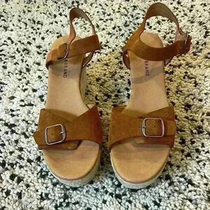 Lucky Brand Espadrille Platform Wedge Sandals, size 8 1/2